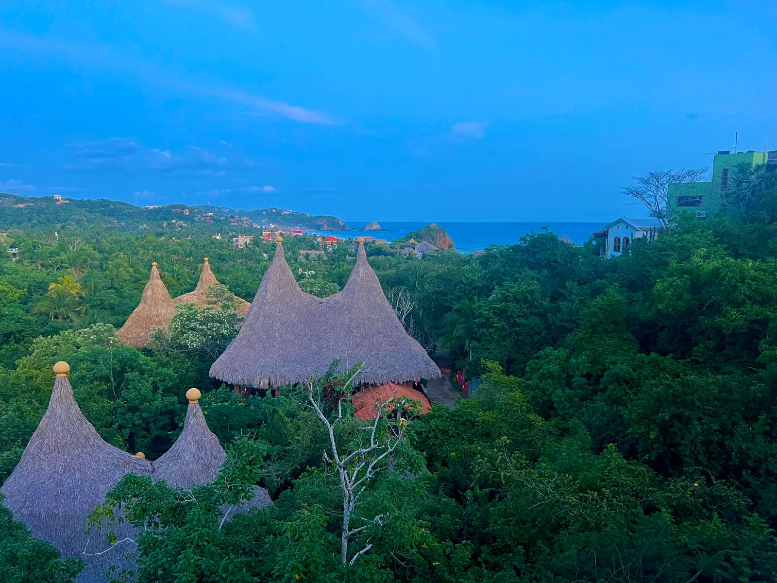Aerial view of Zipolite